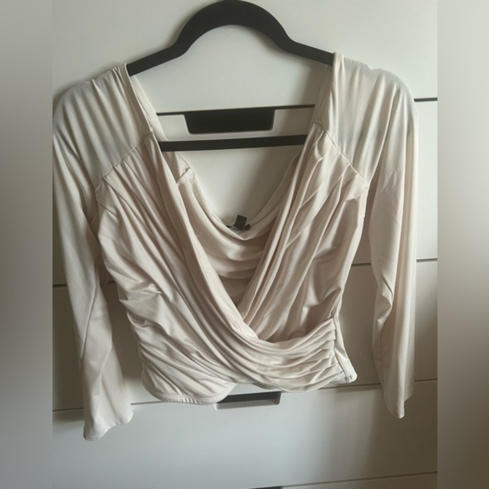 Express Cream Drape Women's Blouse